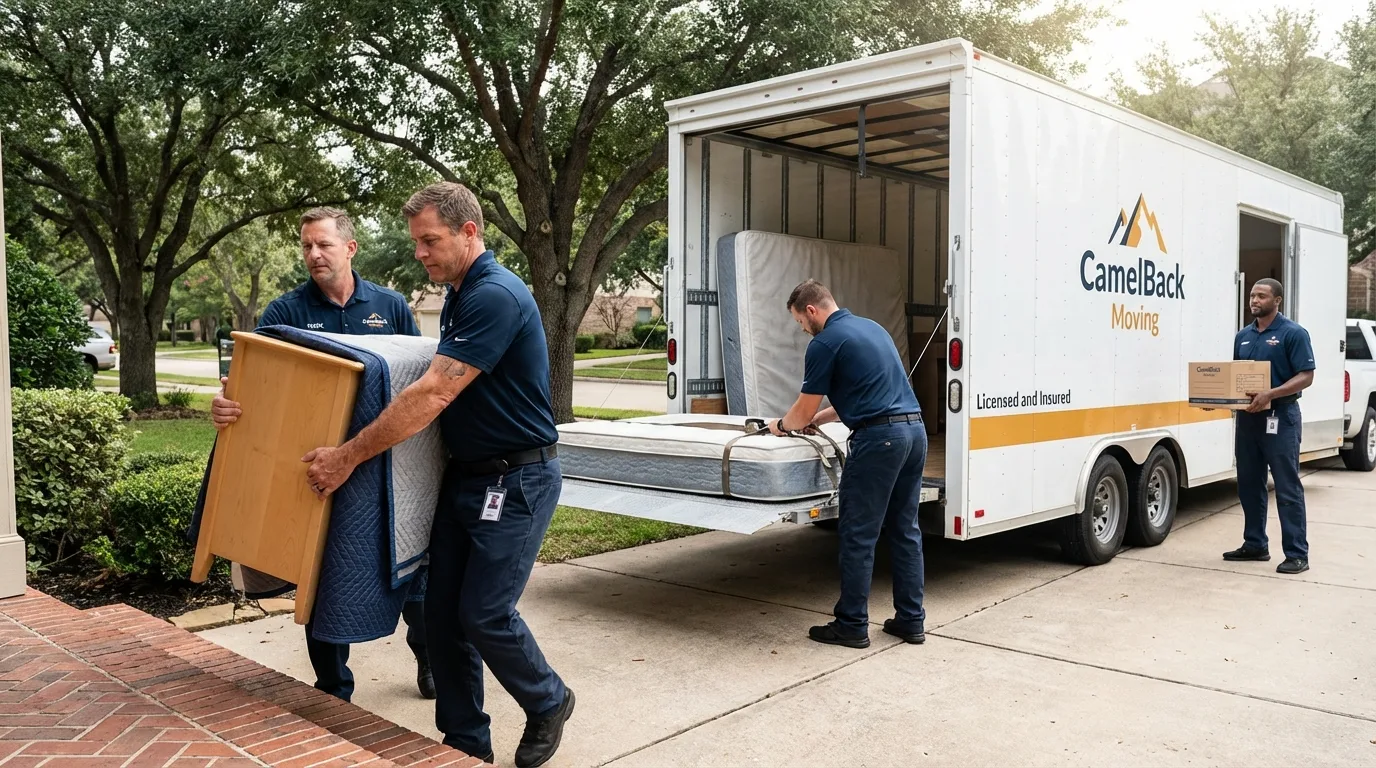 Crew loading residential truck for cross-state move from Beattyville, KY